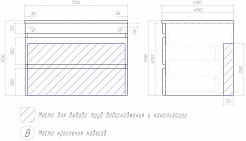 Vigo Тумба с раковиной Urban 700-0-2 белая – фотография-15